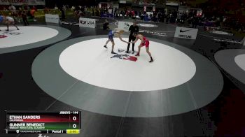 144 lbs Champ. Round 1 - Ethan Sanders, California vs Gunner Benedict, Wright Wrestling Academy