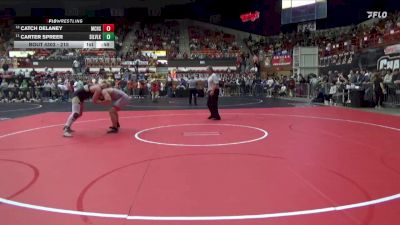215 lbs Cons. Round 2 - Carter Spreer, Silver Lake Hs vs Catch DeLaney, McPherson Hs