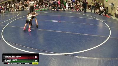 70 lbs Quarterfinal - Evelyn McKenzie, Aniciete Training Club vs Amaiya Hiatt, WESTLAKE