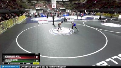 98 lbs Cons. Round 3 - Niv Rachman, California vs Adrian Nelson, Wolf Den Wrestling Club