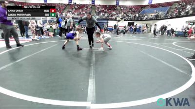 62 lbs Rr Rnd 2 - Anna Orso, Murray County Takedown Club vs Laken Peterpaul, Chickasha Youth Wrestling