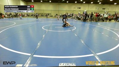 43 lbs Quarterfinal - Koen Robinson, Shootbox 9U vs Dillon Finnegan, Storm 9U