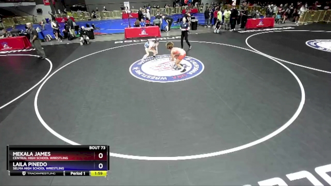 127 lbs Champ. Round 1 - Mekala James, Central High School Wrestling vs ...