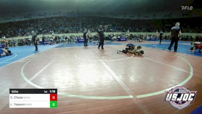 80 lbs Round Of 16 - Emersyn Chase, South Central Punisher Wrestling Club vs Laura Topaum, Midwest City Bombers Youth Wrestling Club