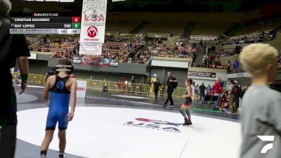 Intermediate Boys - 56 lbs Champ. Round 2 - Cristian Navarro vs Ray Lopez, Total Kaos Wrestling Club