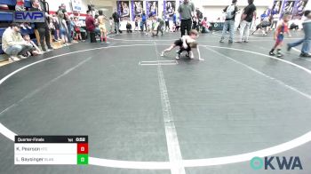 46 lbs Quarterfinal - Kase Pearson, Hinton Takedown Club vs Luke Baysinger, Blanchard Youth Wrestling