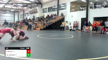 197 lbs Quarterfinal - Grant Johnson, Wabash vs Alessandro Bruni, Ohio Wesleyan University