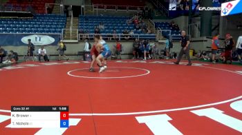 132 lbs Cons 32 #1 - Kole Brower, Illinois vs Thomas Nichols, Connecticut