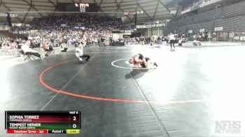 Girls 1B/2B/1A/2A 105 Quarterfinal - Sophia Torrez, Toppenish (Girls) vs Tempest Heiner, Mount Baker (Girls)