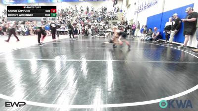 55 lbs Semifinal - Kanon Zappone, Barnsdall Youth Wrestling vs Johnny Weisinger, Wyandotte Youth Wrestling
