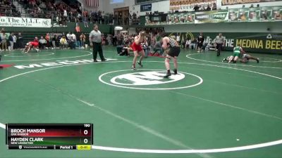 190 lbs Cons. Round 3 - Broch Mansor, Oak Harbor vs Hayden Clark, New Lexington