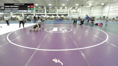 77 lbs 3rd Place - Corey Mattingly, Fisheye WC vs Teague Connery, New England Gold WC