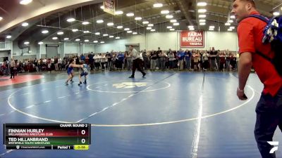 70 lbs Champ. Round 2 - Ted Hillanbrand, Smithfield Youth Wrestling vs Finnian Hurley, Williamsburg Wrestling Club