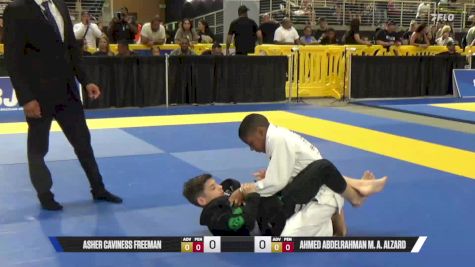 Asher Caviness Freeman vs Ahmed Abdelrahman M. A. Alzard 2025 Pan Kids Jiu-Jitsu IBJJF Championship
