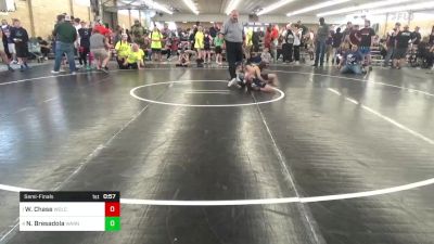 75 lbs Semifinal - Wyatt Chase, Wolcott vs Nico Bresadola, Warners