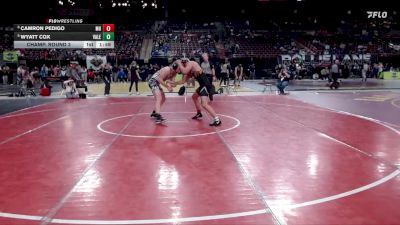 190 lbs Champ. Round 3 - Wyatt Cox, Vale vs Camron Pedigo, Mountain Home