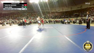 B4A-165 lbs Quarterfinal - Baer Webb, Sulphur vs Brelynn Macomb, Ft. Gibson