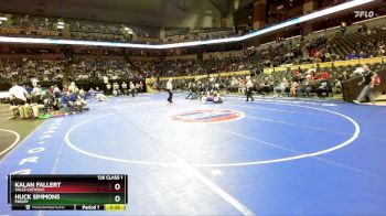 126 Class 1 lbs Cons. Round 2 - Kalan Fallert, Valle Catholic vs Huck Simmons, Priory