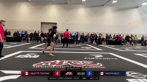 Haevyn Bole vs Juliette Toutant 2025 ADCC Niagara Open