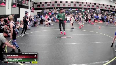 70 lbs Cons. Semi - Cannon McGinnes, Cobra Wrestling Club vs Clayton Smith, Mighty Warriors Wrestling Acad