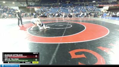 120 lbs Cons. Round 4 - Bryce Tillman, Gig Harbor Grizzlies Wrestling Club vs Gunnar Kittelson, South West Washington Wrestling Club