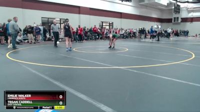 115 lbs Cons. Round 3 - Emilie Walker, Lawrence North vs Tegan Caddell, East Central