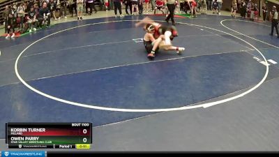 110 lbs Champ. Round 1 - Owen Parry, Star Valley Wrestling Club vs Korbin Turner, Millard