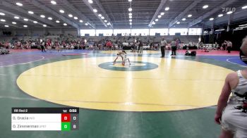 56 lbs Rr Rnd 2 - Gabriel Gracia, Indiana Outlaws Green vs Owen Zimmerman, Upstate Uprising Red