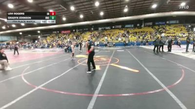 132 lbs 7th Place Match - Levi Rogers, Dakota Rattlers vs Gradyn Johnson, Bison Wrestling Club