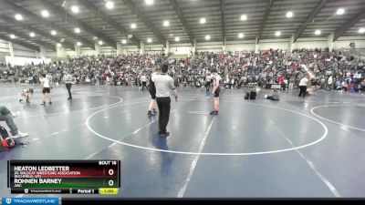 160 lbs Cons. Round 1 - Rohnen Barney, JWC vs Heaton Ledbetter, Jr. Wildcat Wrestling Association (Richfield, UT)