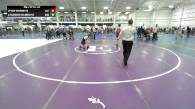 124 lbs Consi Of 16 #2 - Cameron Rambone, Milo WC vs Drew Dankers, Red Roots WC