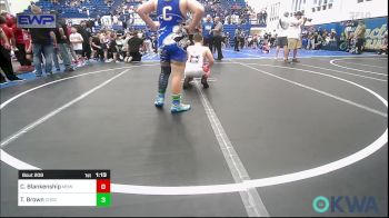 131 lbs Quarterfinal - Cole Blankenship, Mustang Bronco Wrestling Club vs Tyson Brown, Choctaw Ironman Youth Wrestling