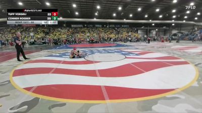 80 lbs Champ. Round 2 - Conner Roeber, Siouxland Wrestling Academy vs Tuff Voegeli, BERESFORD