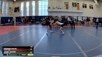 150 lbs Prelim - Henry Santini, Belmont Hill vs Stephen Bialek, Notre Dame