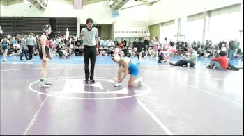 130 lbs Rr Rnd 3 - Sophia Vogia, All I See Is Gold Academy - Girls vs Ella Henckel, NewWhale Purple - Girls