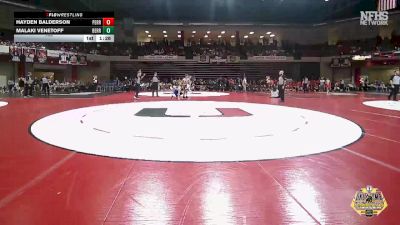132 lbs Quarterfinals (8 Team) - Hayden Balderson, PERRY vs Malaki Venetoff, BERRYHILL
