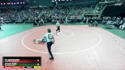 126 lbs Quarterfinal - Ty Henderson, Evansville Mater Dei vs Ethan Rose, Switzerland Co