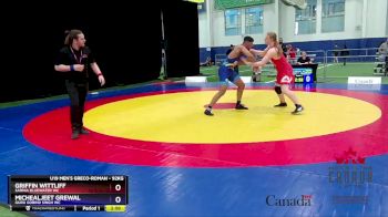 92kg Champ. Round 1 - Griffin Wittliff, Sarnia Bluewater WC vs Michealjeet Grewal, Guru Gobind Singh WC