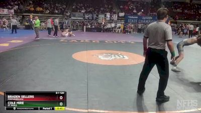 D 1 120 lbs Cons. Round 4 - Cole Mire, St. Pauls vs Braden Sellers, Fontainebleau