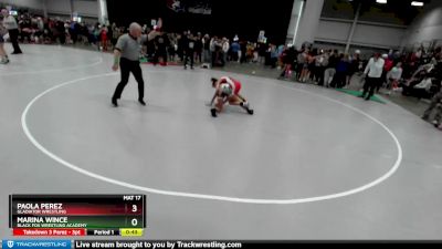 100 lbs Quarterfinal - Paola Perez, Gladiator Wrestling vs Marina Wince, Black Fox Wrestling Academy