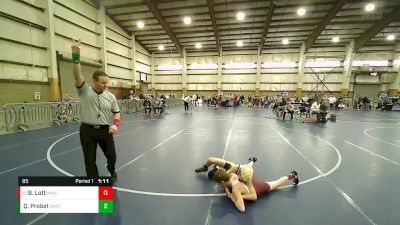 85 lbs Quarterfinal - Beckett Lott, Morgan Wrestling Club vs Quade Probst, Wasatch Wrestling Club