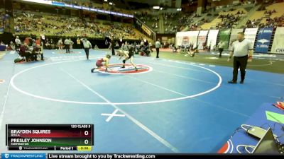 120 Class 3 lbs Cons. Round 2 - Brayden Squires, Rolla vs Presley Johnson, Farmington