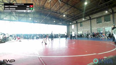 68 lbs Rr Rnd 1 - Emily Tarwater, Eufaula Ironheads Wrestling Club vs Adria Brigge, Mojo Grappling Academy