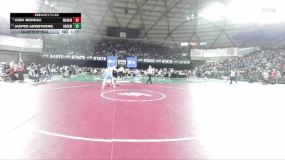 Boys 2A 190 lbs Quarterfinal - Josh Moreau, West Valley (Spokane) vs Jasper Armstrong, Hockinson