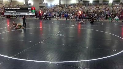 85 lbs Cons. Round 1 - Jonah Kosinski, Williamson Co Wrestling Club vs Jeriah Rice, Rabbit Wrestling Club
