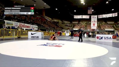 Cadet Boys Lower - 126 lbs Cons. Round 4 - Ezekiel Zaragoza vs Arthur Fernandez
