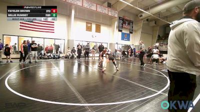 110 lbs Final - Fayelen Brown, Sperry Wrestling Club vs Millie Rumsey, Pawhuska Elks Takedown