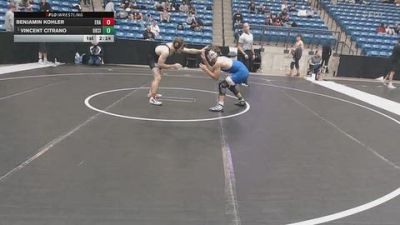 133 lbs Quarterfinal - Vincent Citrano, Oklahoma City vs Benjamin Kohler, Embry-Riddle (Ariz.)