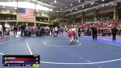 215 lbs Quarterfinal - Oz Nowick, CO vs Benjamin Escobedo, CA