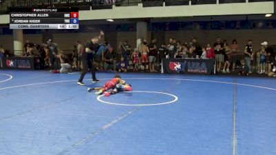 53 lbs Cons. Quarters - Christopher Allen, Oconomowoc Wrestling Club vs Jordan Kiger, Yorktown Wrestling Club